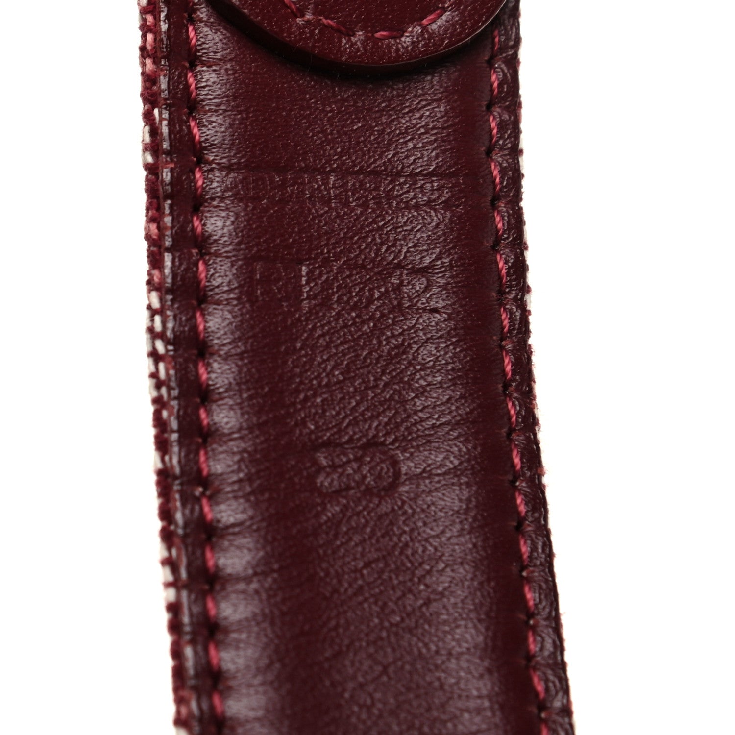 Christian Dior Monogram CD Belt 80 Burgundy 5 of 5