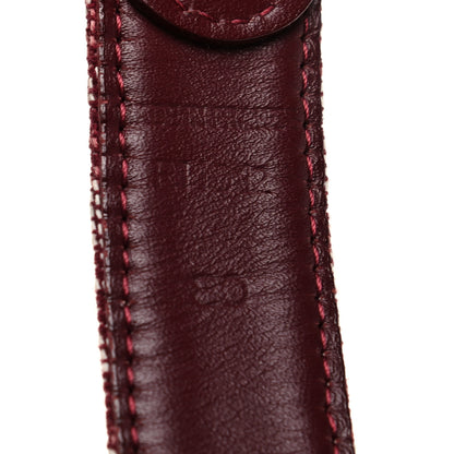 Christian Dior Monogram CD Belt 80 Burgundy 5 of 5