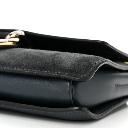 Chloe Python Calfskin Small Faye Shoulder Bag Blue 10 of 10