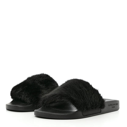 Givenchy Mink Rubber Slide Sandals 39 Black 3 of 10