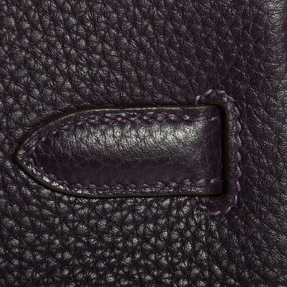 Hermes Taurillon Clemence Birkin 30 Raisin 10 of 22