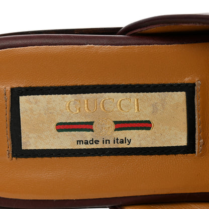 Gucci Calfskin Web Interlocking G Womens Tassel Slippers 36 Ruby Bordeaux 7 of 10