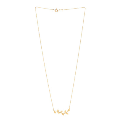 Tiffany 18K Yellow Gold Paloma Picasso Olive Leaf Vine Pendant Necklace 3 of 5