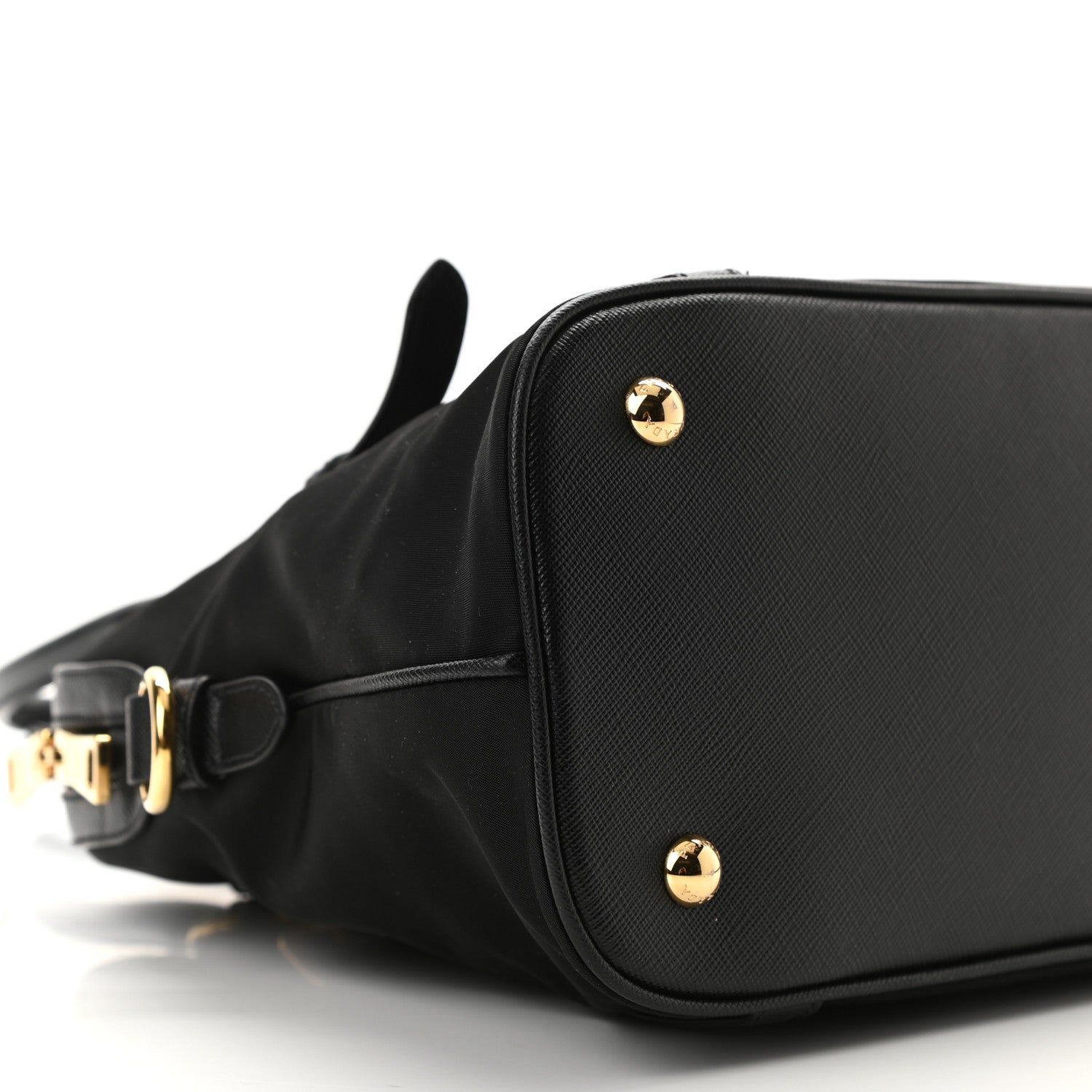 Prada Tessuto Nylon Saffiano Tote Black 8 of 9