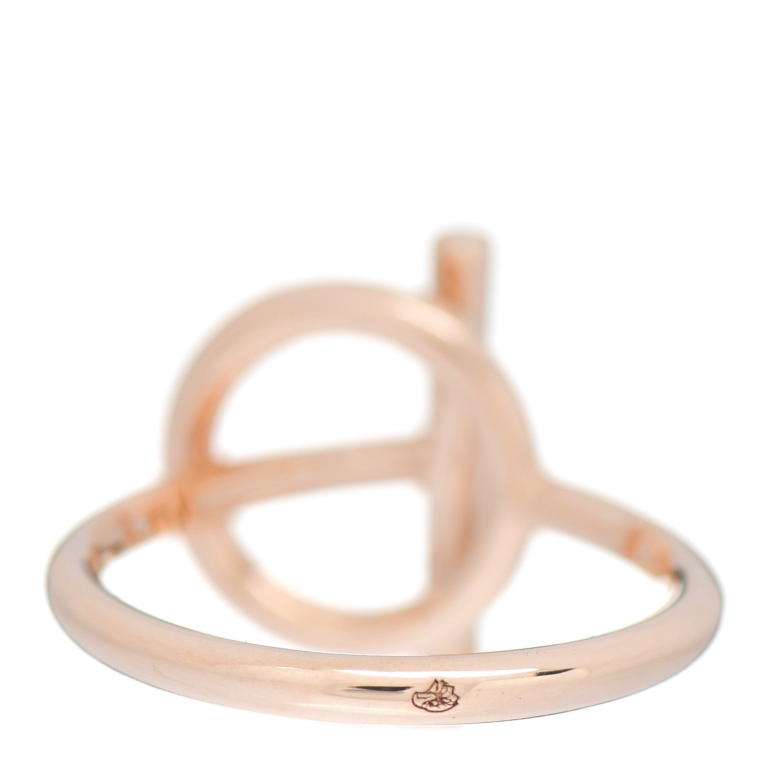 Hermes 18K Rose Gold Diamond PM Echappee Ring 50 5.25 4 of 6