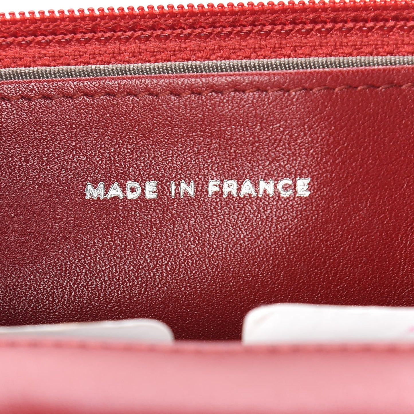 Patent Quilted Brilliant Wallet On Chain WOC Red