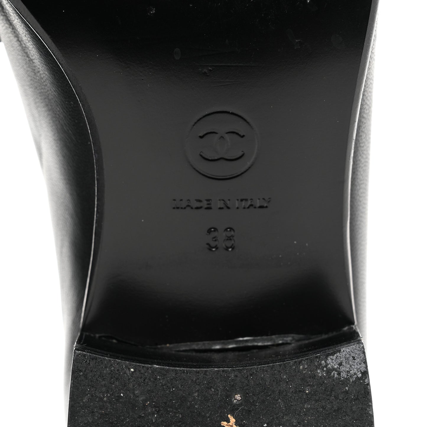 Lambskin Quilted Boy Loafers 38 Black