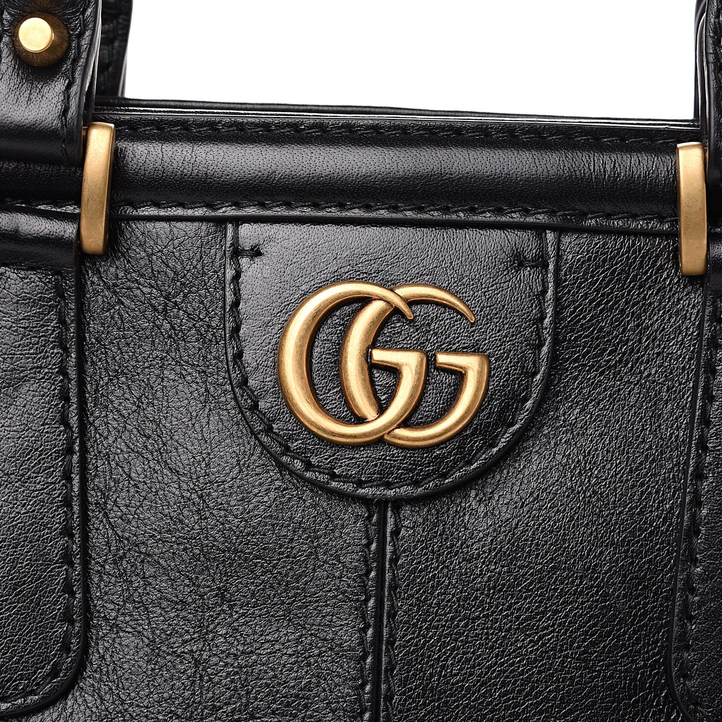 Calfskin Large Re(Belle) Top Handle Bag Black