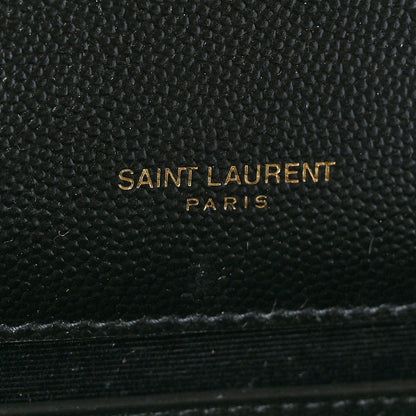 Saint Laurent Grain De Poudre Medium Classic Monogram Kate Satchel Black 6 of 8