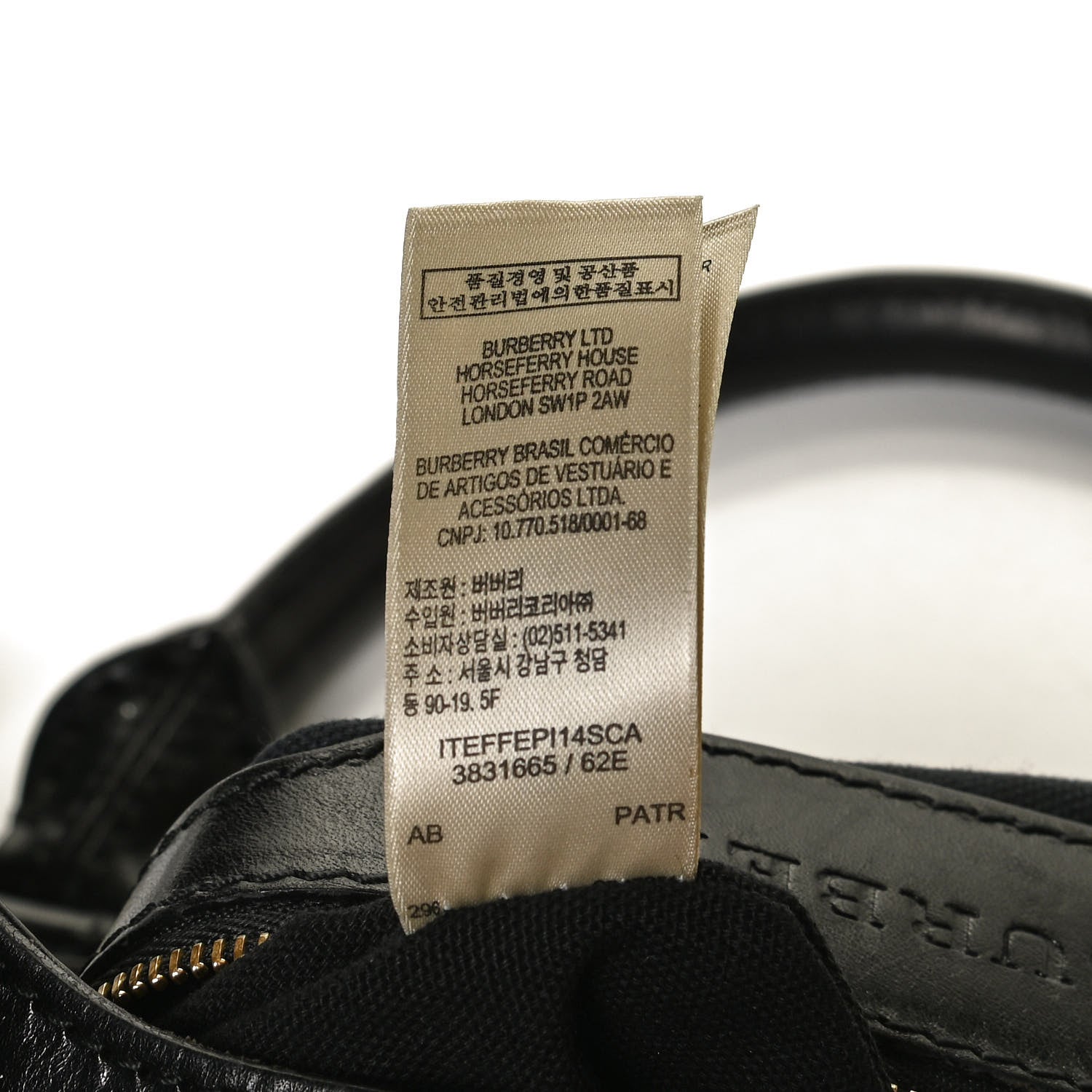 Burberry House Check Bridle Calfskin Hepburn Satchel Black 8 of 14