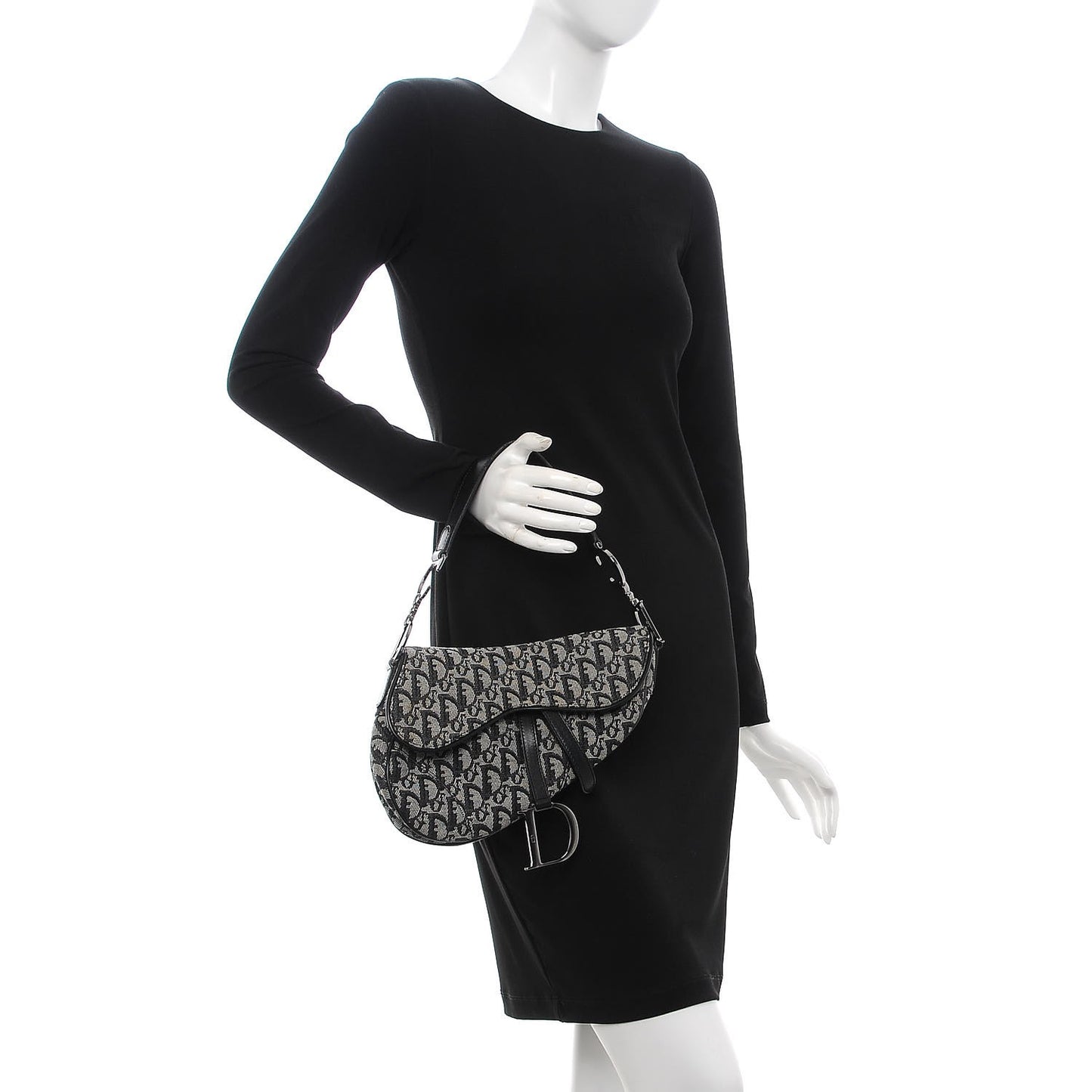 Monogram Saddle Bag Black