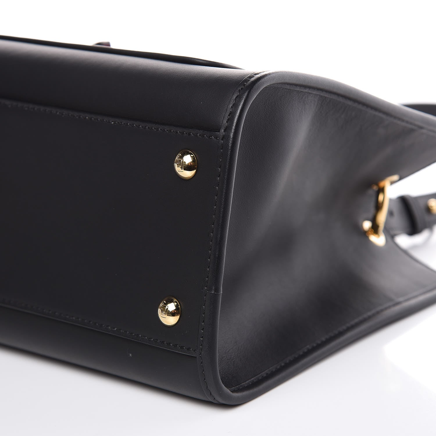 Fendi Vitello Century F is Fendi FF 1974 Embossed Small Runaway Satchel Black Maya 9 of 11