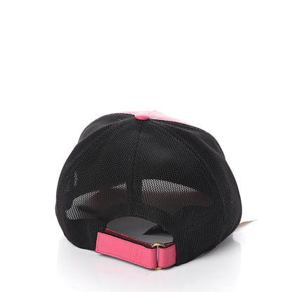 Gucci Cripto Calfskin Logo Baseball Hat L Fuxia Black 3 of 5