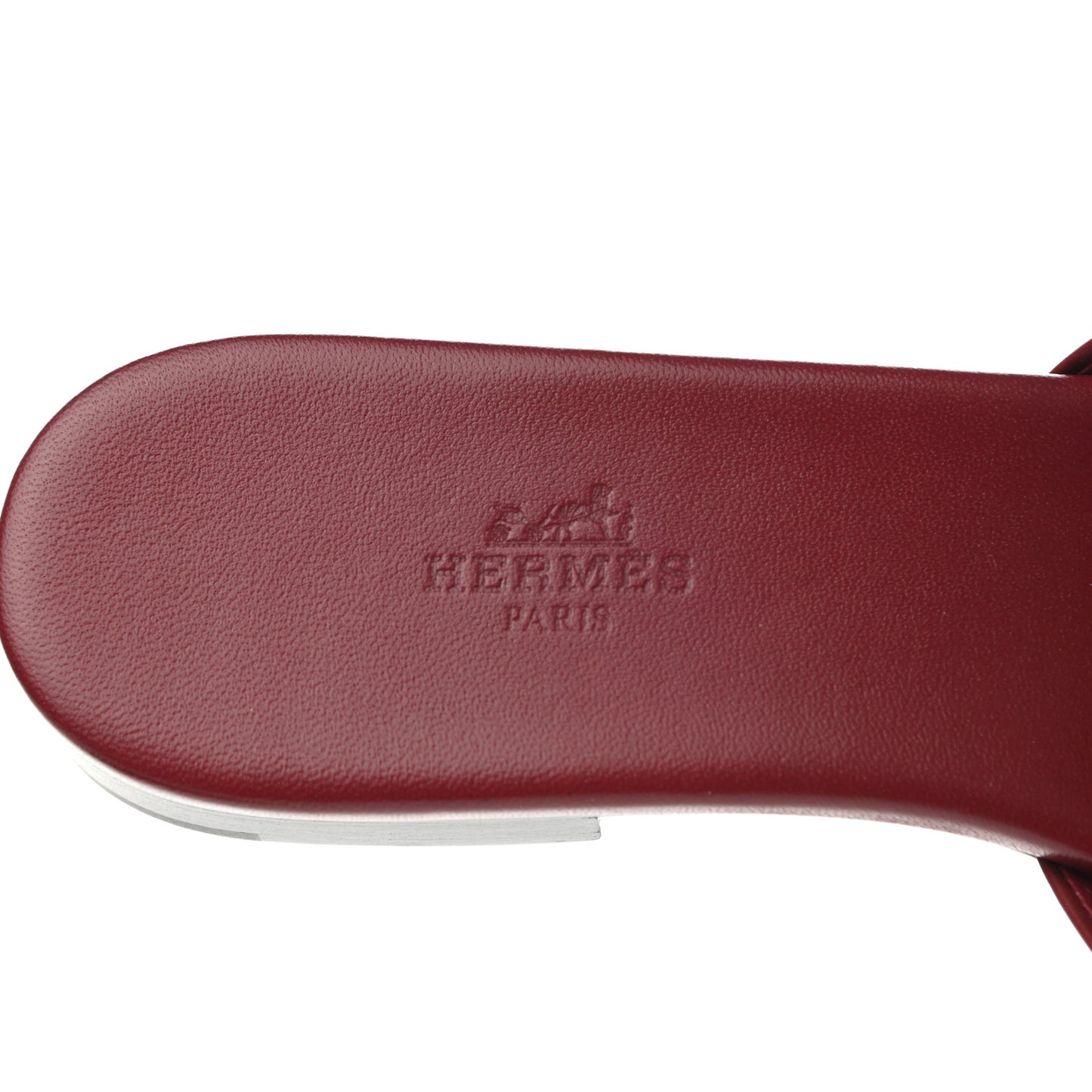 Calfskin Dune Sandals 38 Rouge Sangria