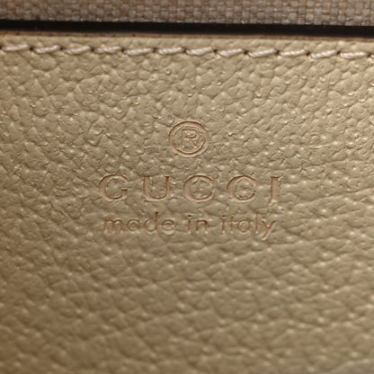 Gucci Monogram Jumbo GG Textured Dollar Calfskin Web Small Diana Tote Bag Mystic White 6 of 11