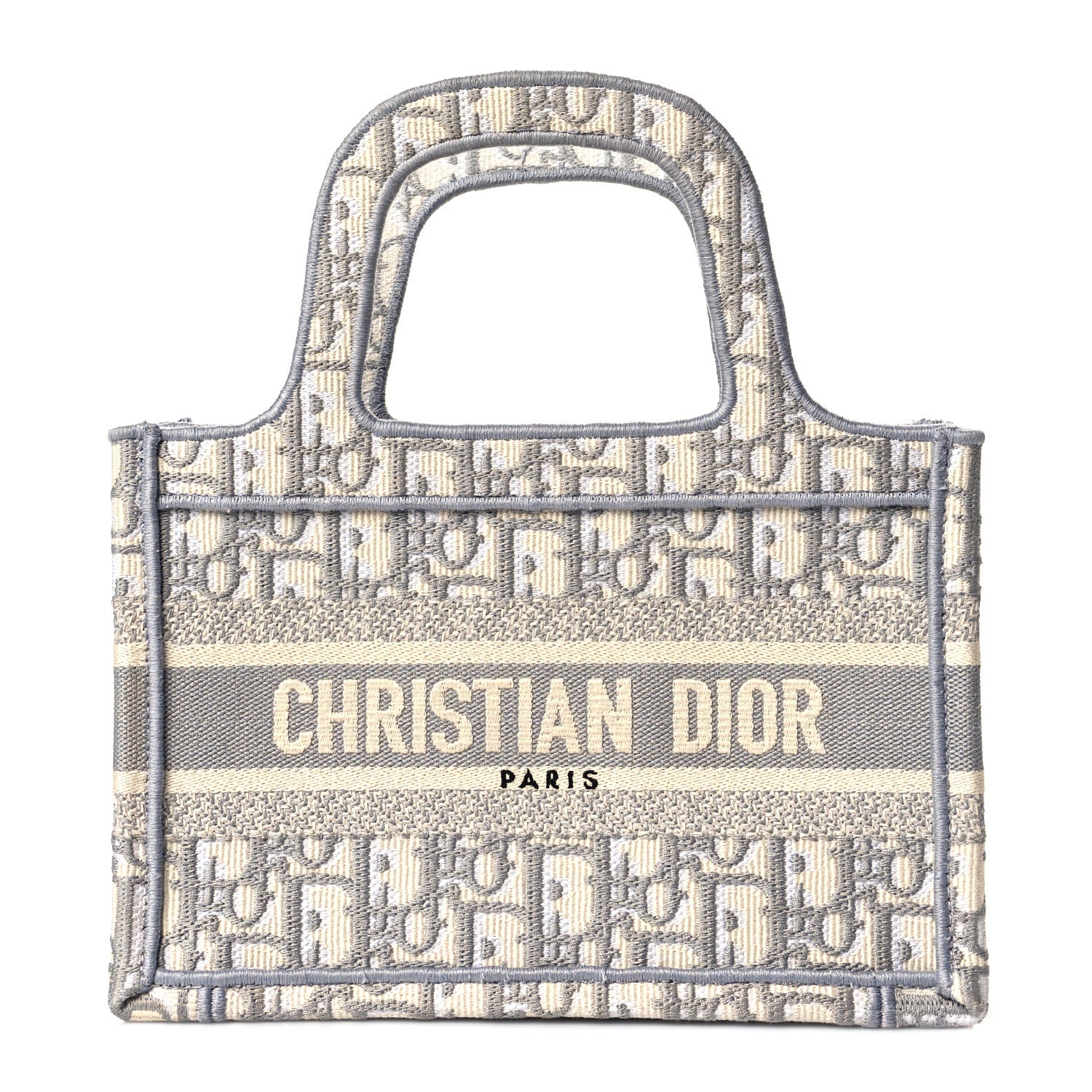 Christian Dior Oblique Mini Book Tote Grey Multicolor 1 of 10