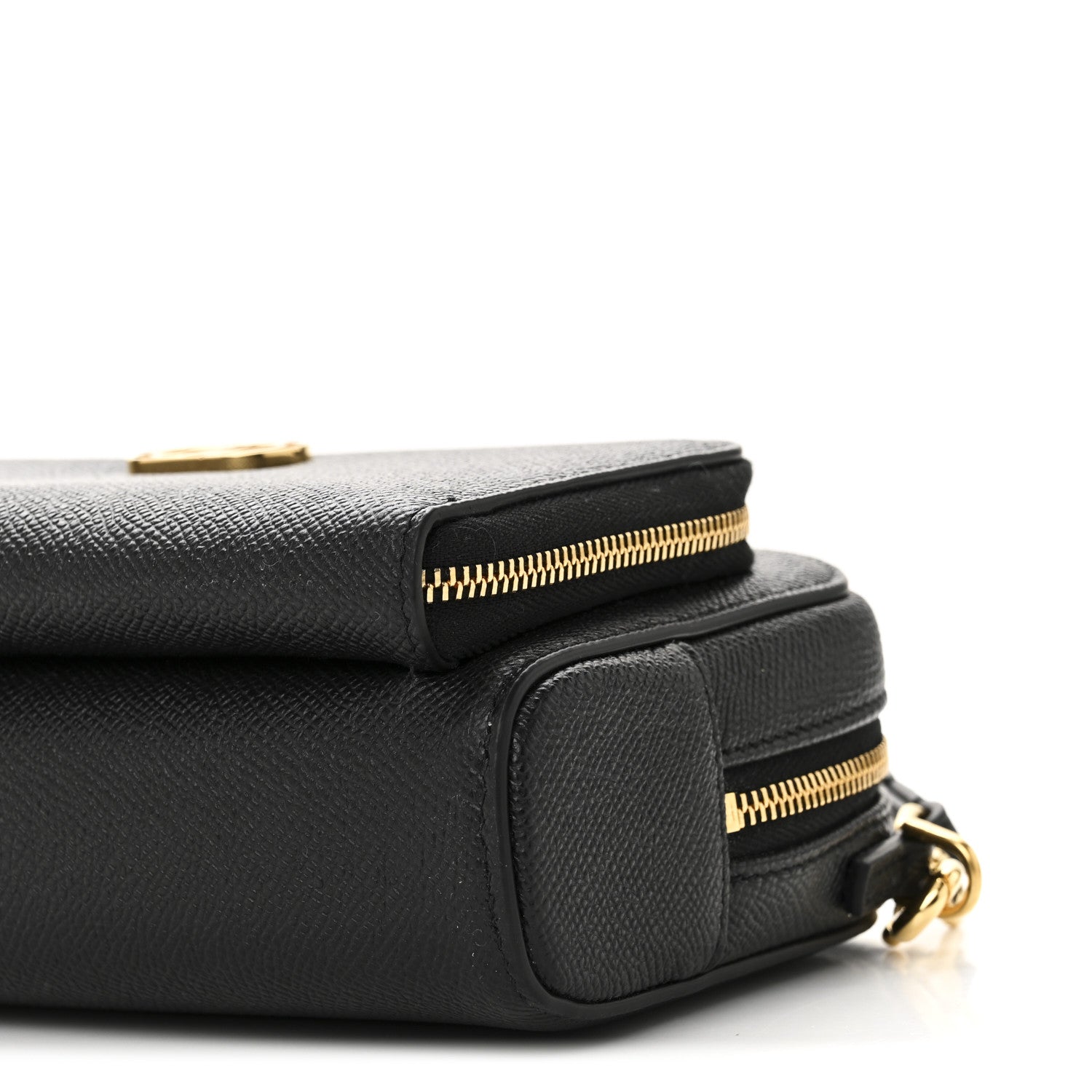 Christian Dior Grained Calfskin Caro Double Pouch Black 10 of 10