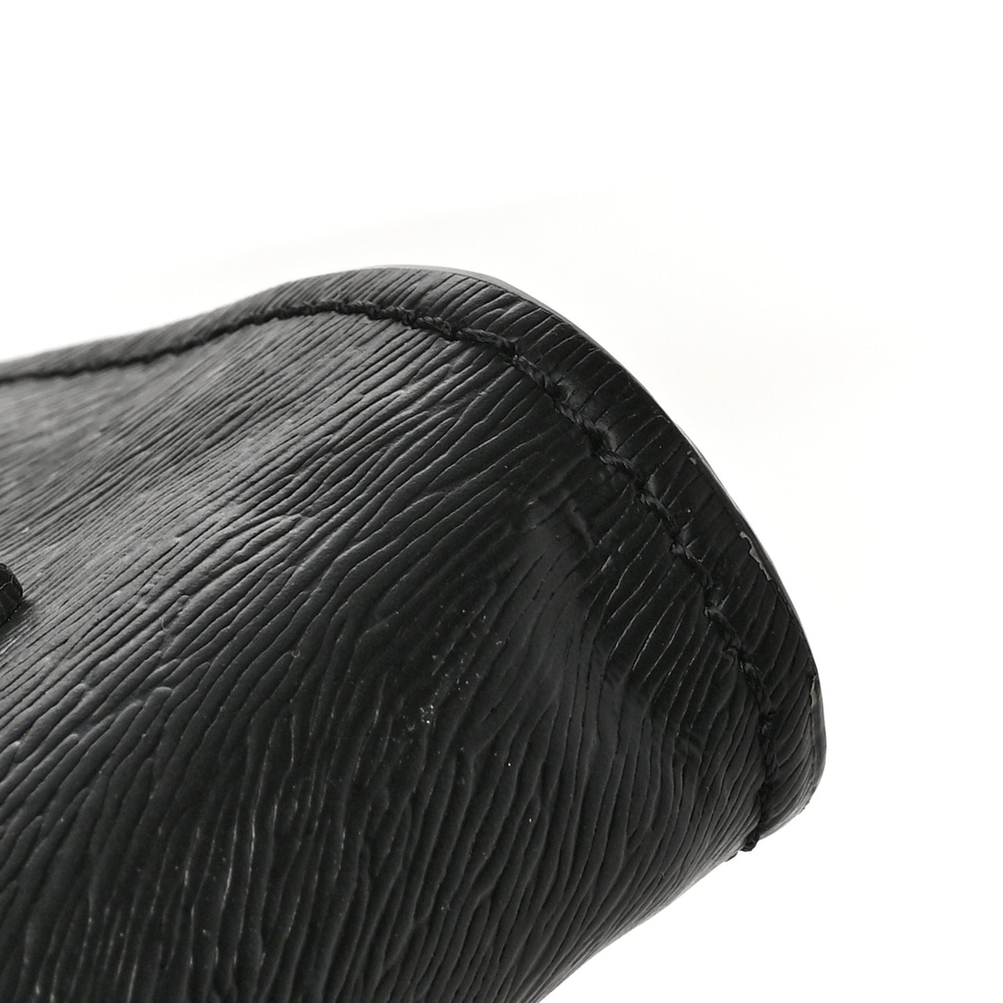 Textured Calfskin Loubi54 Pouch Black