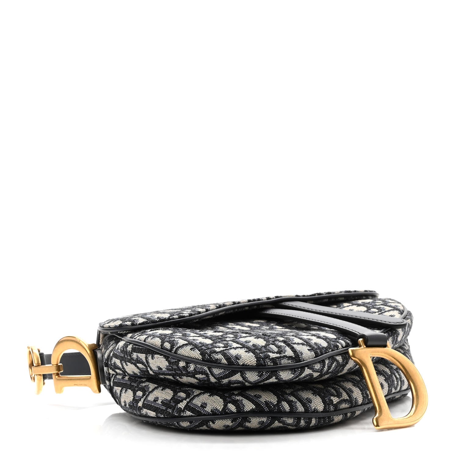 Christian Dior Oblique Saddle Bag Blue 3 of 10