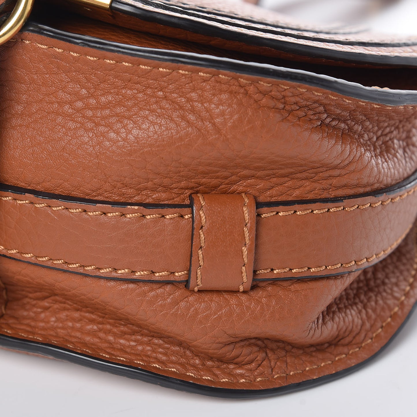 Calfskin Mini Marcie Round Crossbody Bag Tan