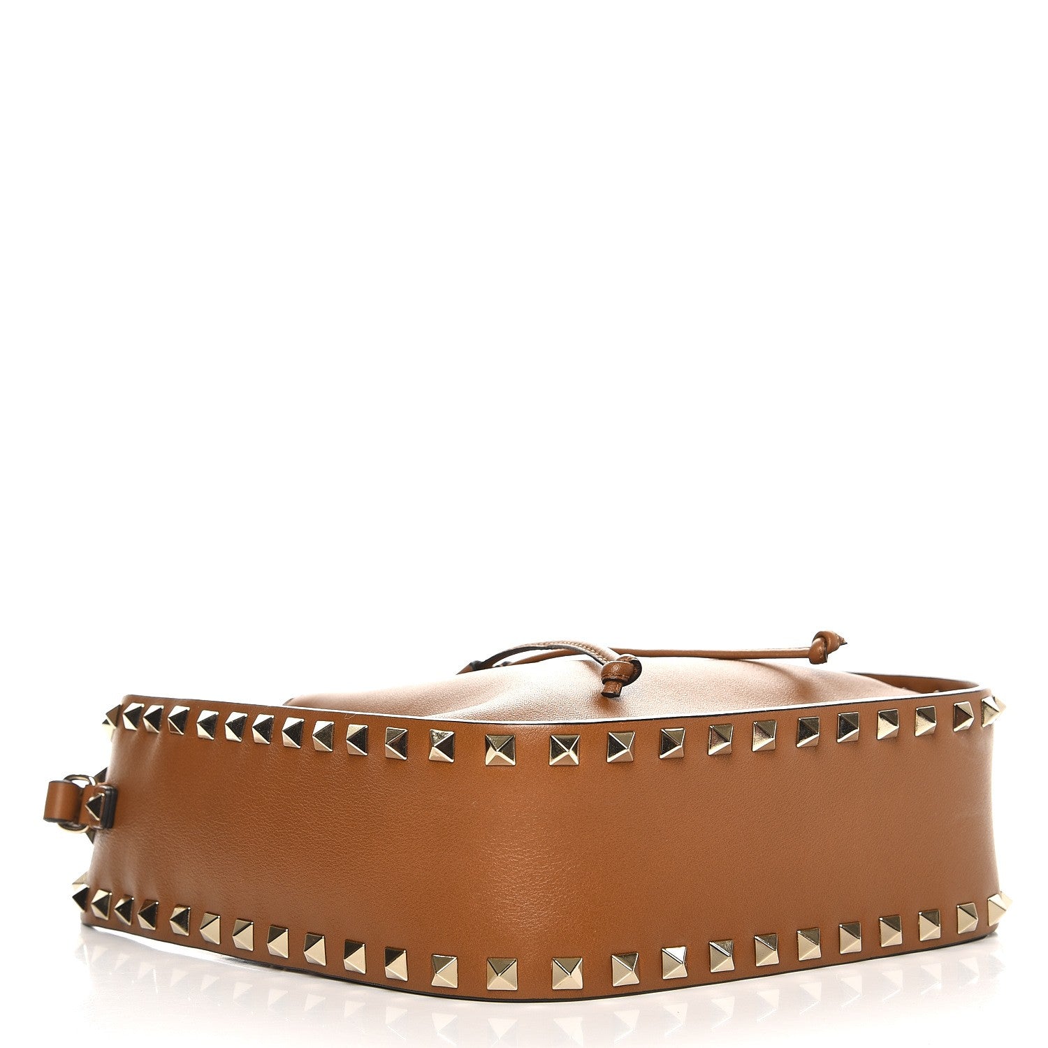 Valentino Garavani Vitello Rockstud Bucket Bag Bright Cognac 4 of 7