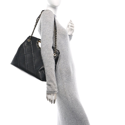 Chanel Caviar Quilted Large A Real Catch Shopping Bag Black 2 of 10