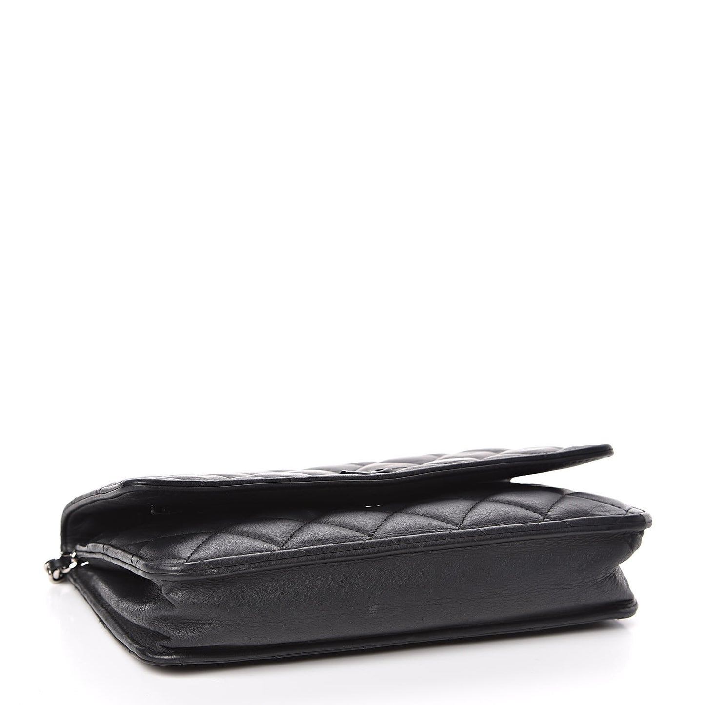 Calfskin Quilted Wallet On Chain WOC So Black