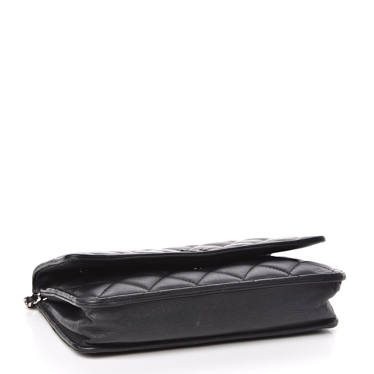 Chanel Calfskin Quilted Wallet On Chain WOC So Black 4 of 12