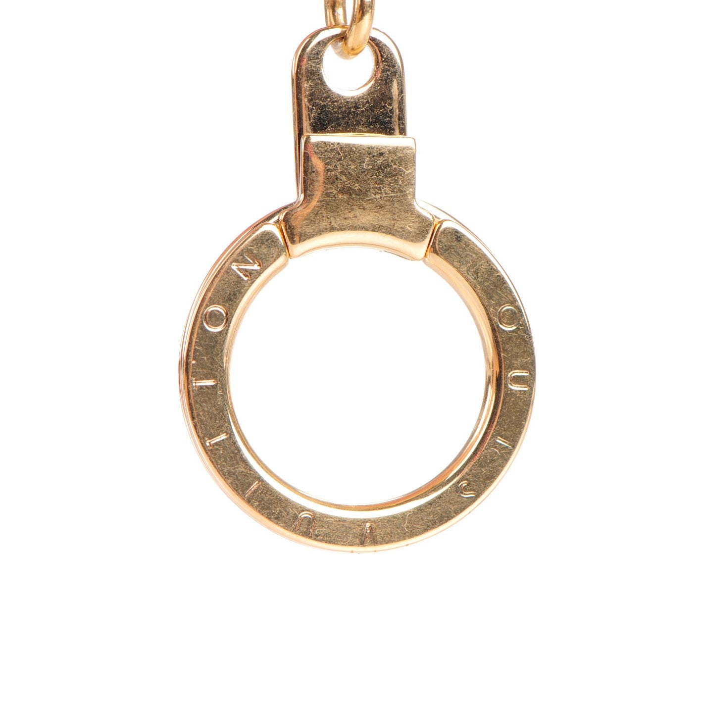 Metal Pochette Extender Key Ring Chain Gold