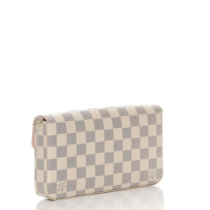 Louis Vuitton Damier Azur Pochette Felicie Chain Wallet Rose Ballerine 3 of 8