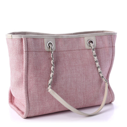 Chanel Canvas Small Deauville Tote Pink 3 of 13