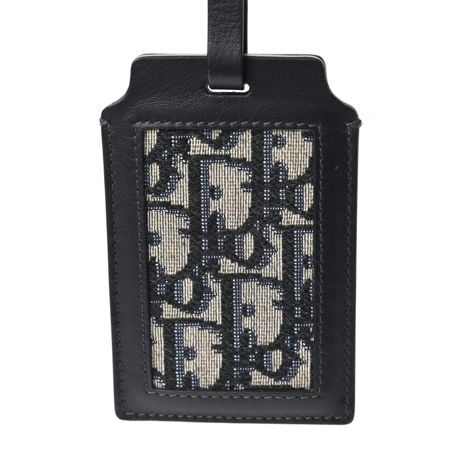 Christian Dior Oblique Luggage Tag Navy Blue 2 of 3