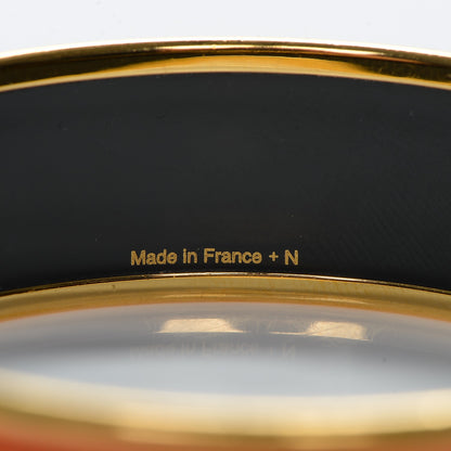 Hermes Enamel Printed Caleche Wide Bracelet 65 Orange 3 of 4