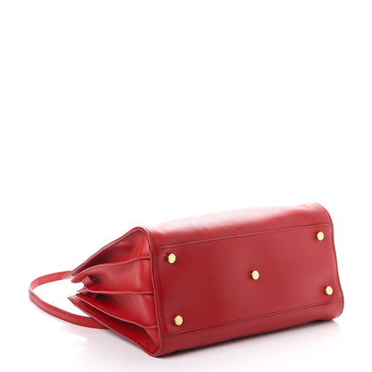 Saint Laurent Grained Calfskin Small Sac De Jour Lipstick Red 3 of 10