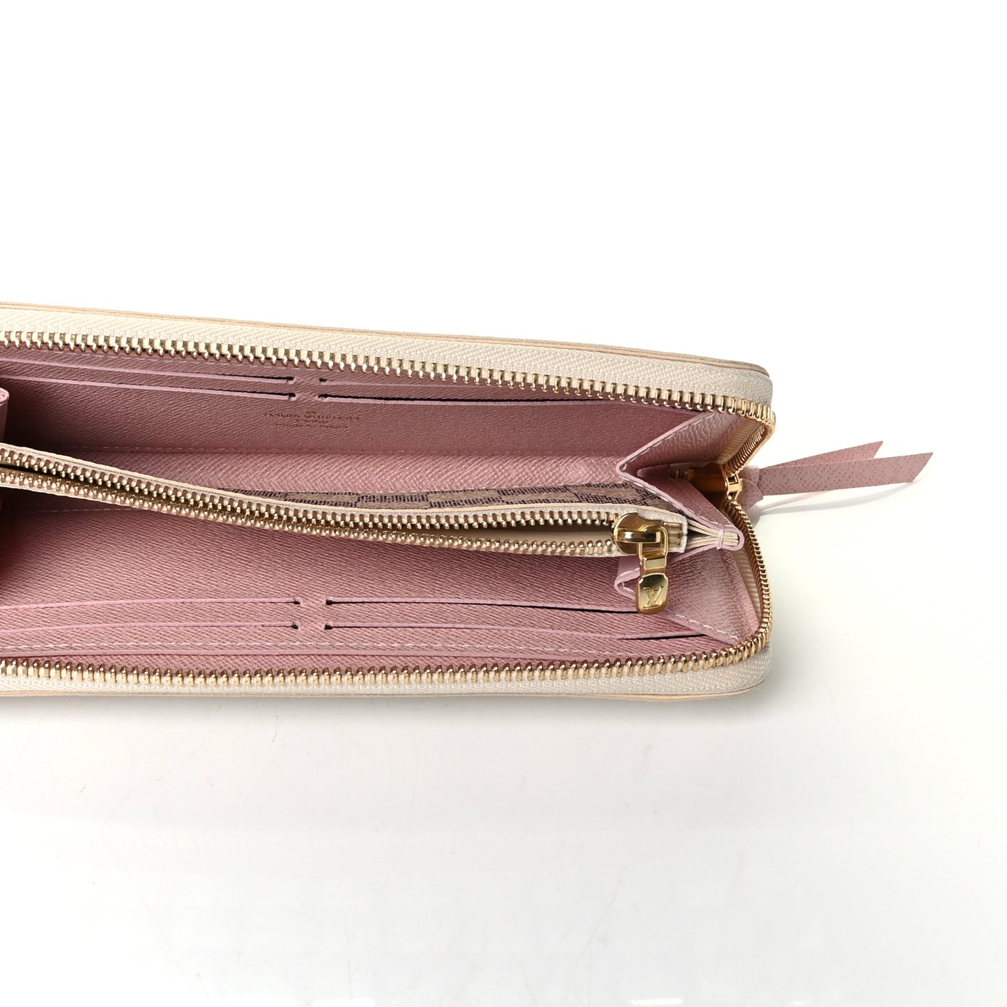 Damier Azur Clemence Wallet Rose Ballerine