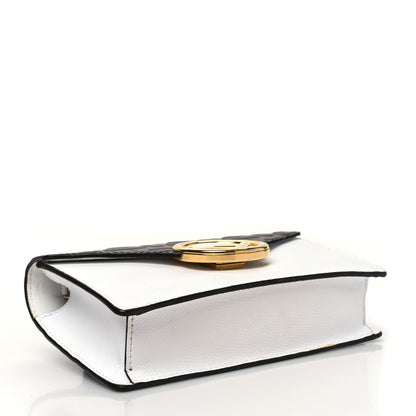 Fendi Vitello Cruise F is Fendi Bi-Color FF 1974 Embossed Envelope Belt Bag Maya White Ice 4 of 14