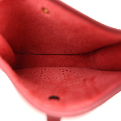 Hermes Taurillon Clemence Evelyne TPM Rouge H 5 of 11
