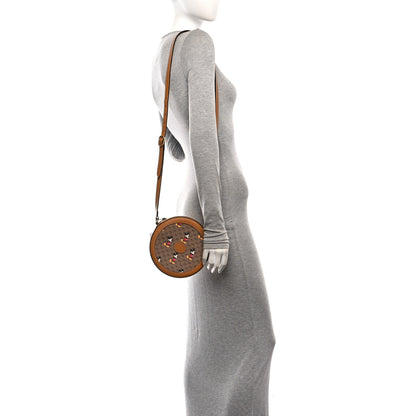 Gucci X DISNEY Mini Vintage GG Supreme Monogram Mickey Mouse Round Shoulder Bag Beige Vintage Sun Oil 2 of 10