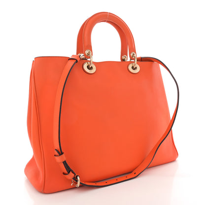 Christian Dior Smooth Calfskin Large Diorissimo Tote Orange 4 of 23