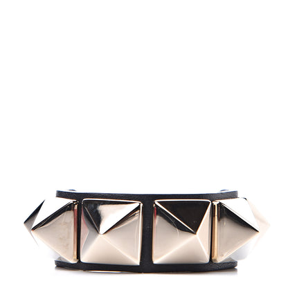 Valentino Garavani Calfskin Macro Rockstud Bracelet Black 1 of 5