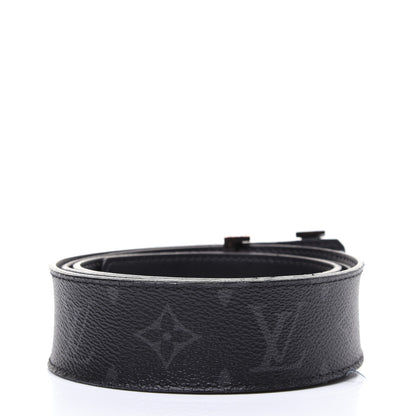 Louis Vuitton Monogram Eclipse Taigarama 40mm LV Initiales Reversible Belt 95 38 Black 2 of 11