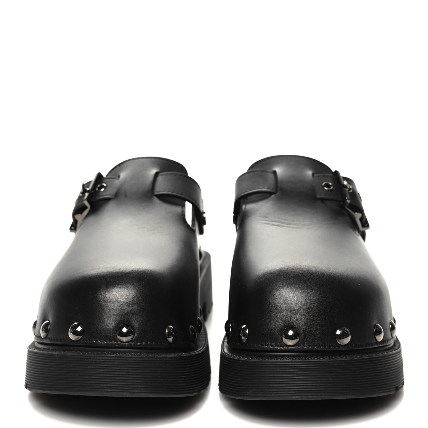 Calfskin Diorquake Buckled Lug Sole 15mm Clogs 39 Black