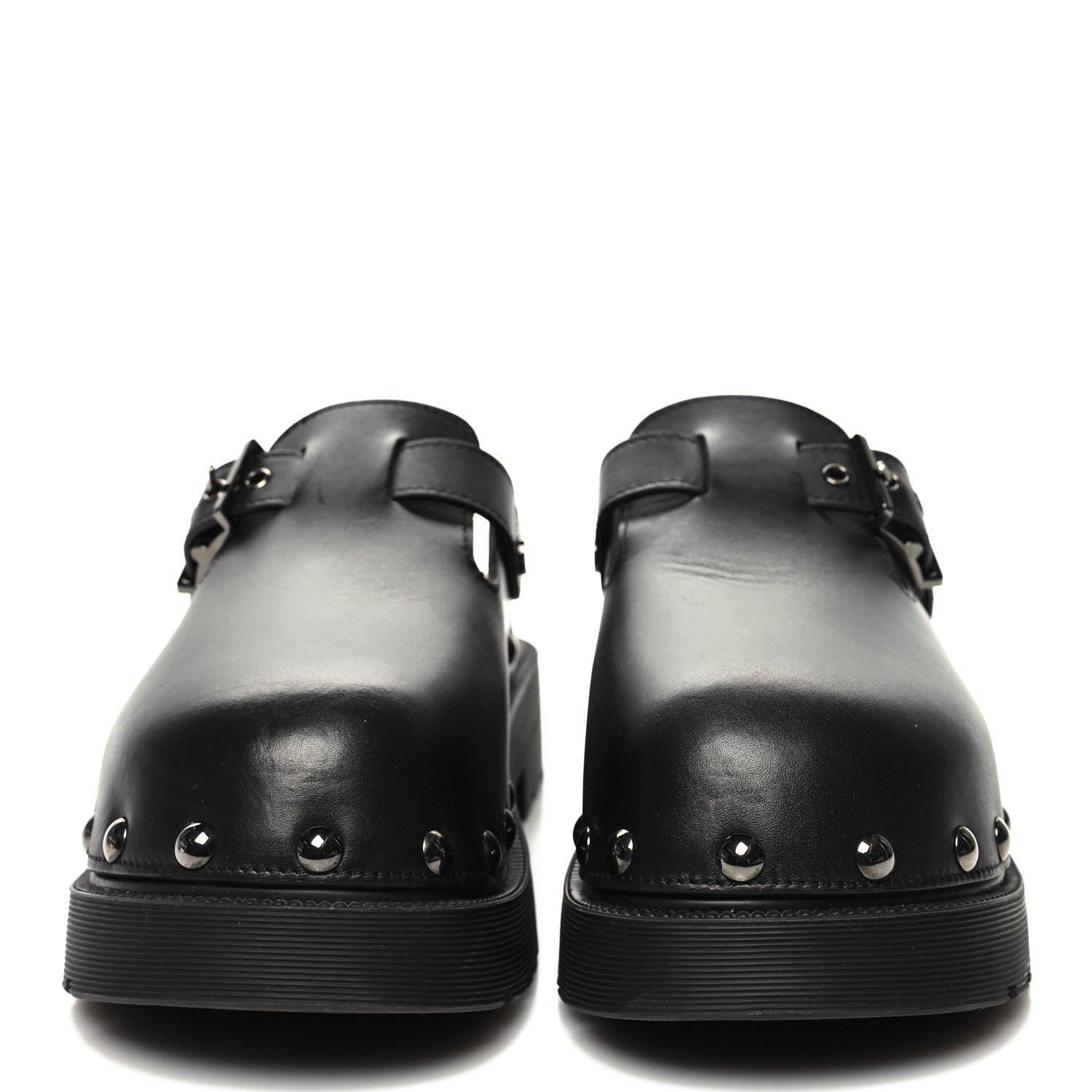 Christian Dior Calfskin Diorquake Buckled Lug Sole 15mm Clogs 39 Black 2 of 8