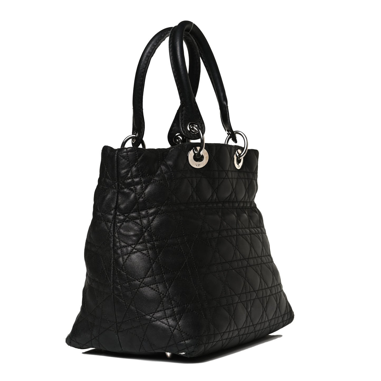 Lambskin Cannage Medium Soft Lady Dior Black