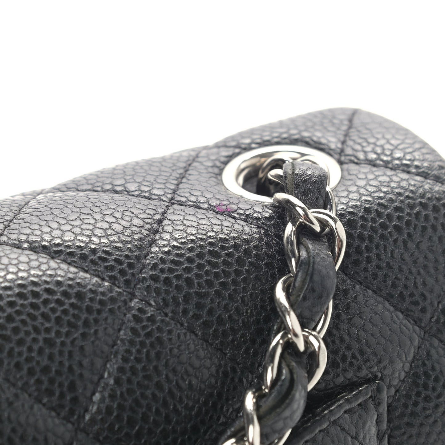 Caviar Quilted Mini Rectangular Flap Black