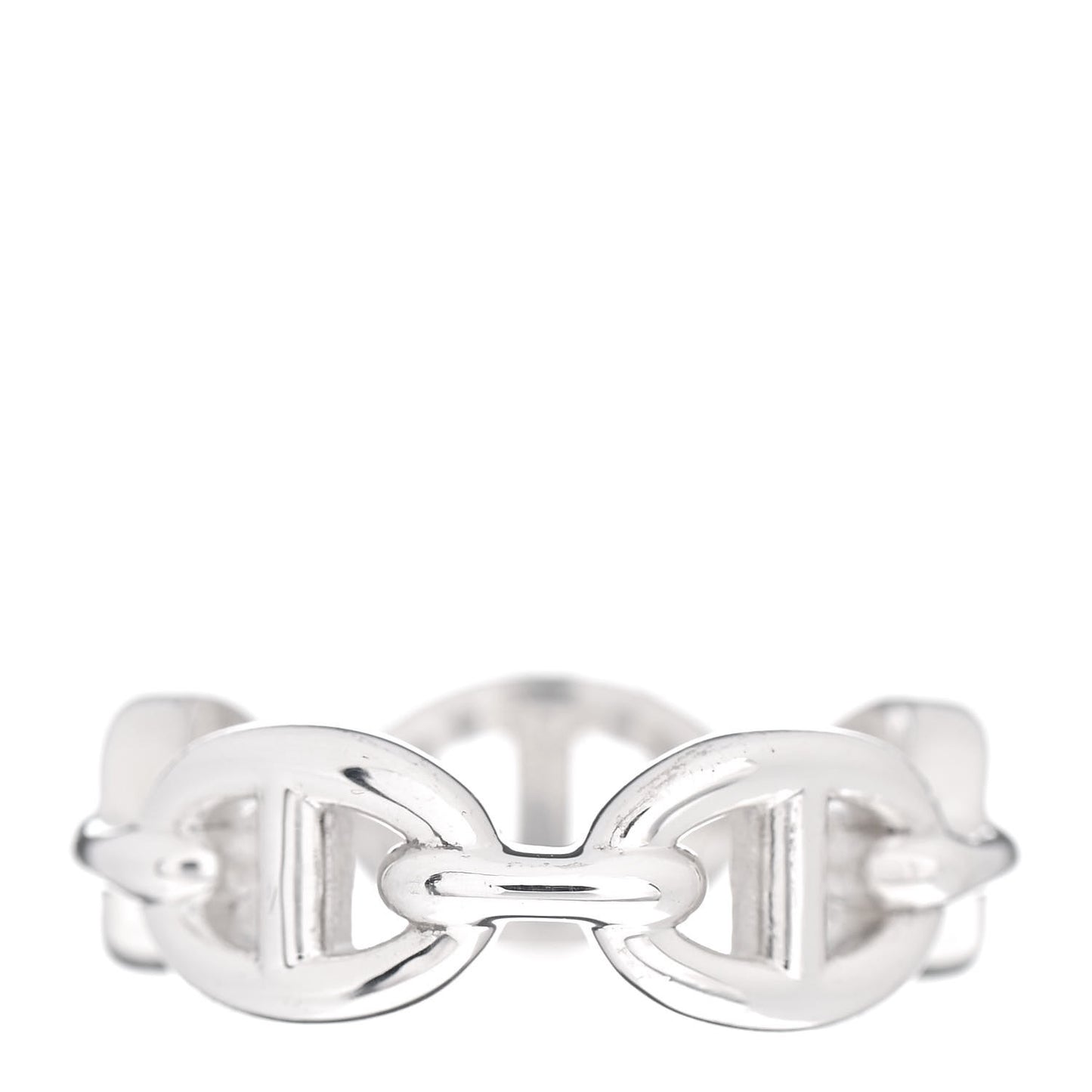 Sterling Silver PM Chaine d'Ancre Enchainee Band Ring 53 6.5