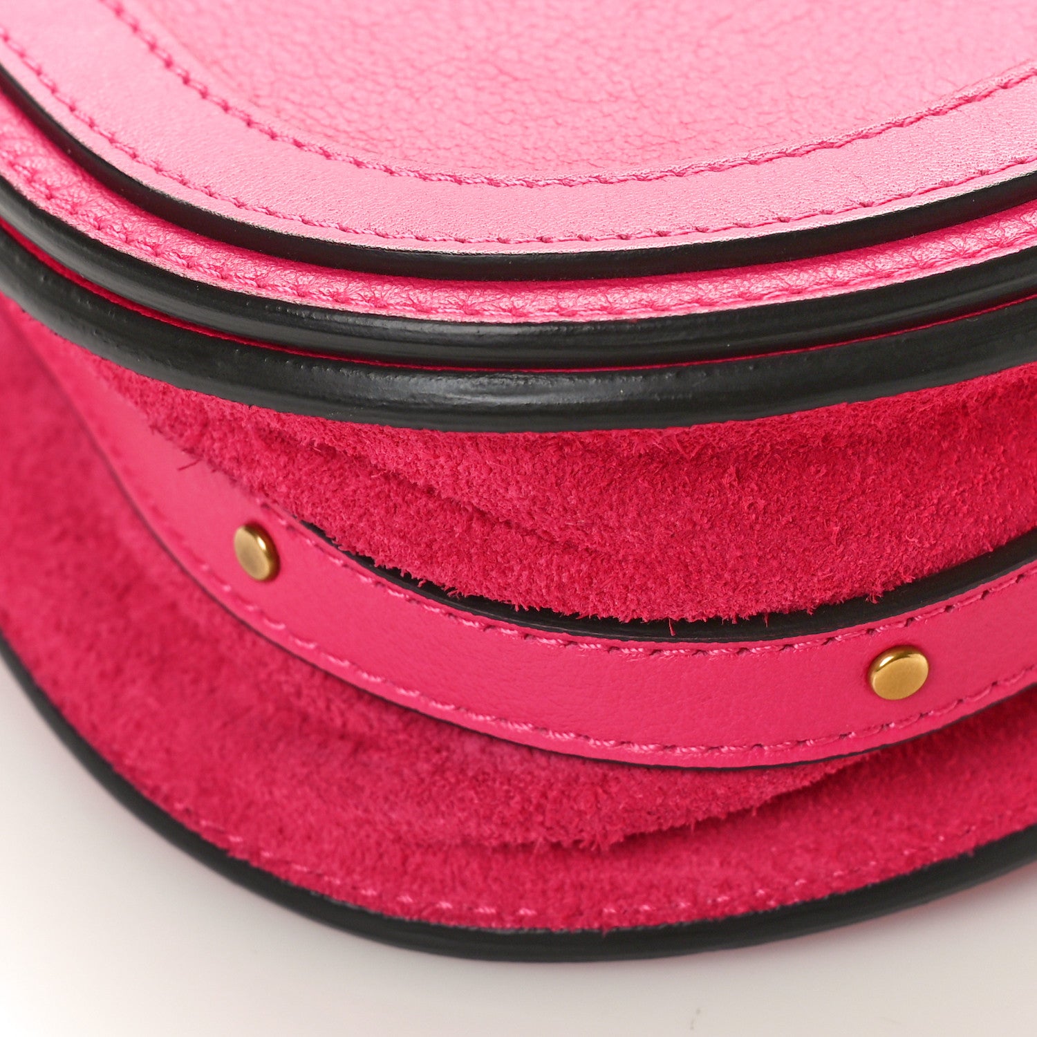 Chloe Calfskin Suede Small Nile Bracelet Bag Fuchsia Rose 10 of 11