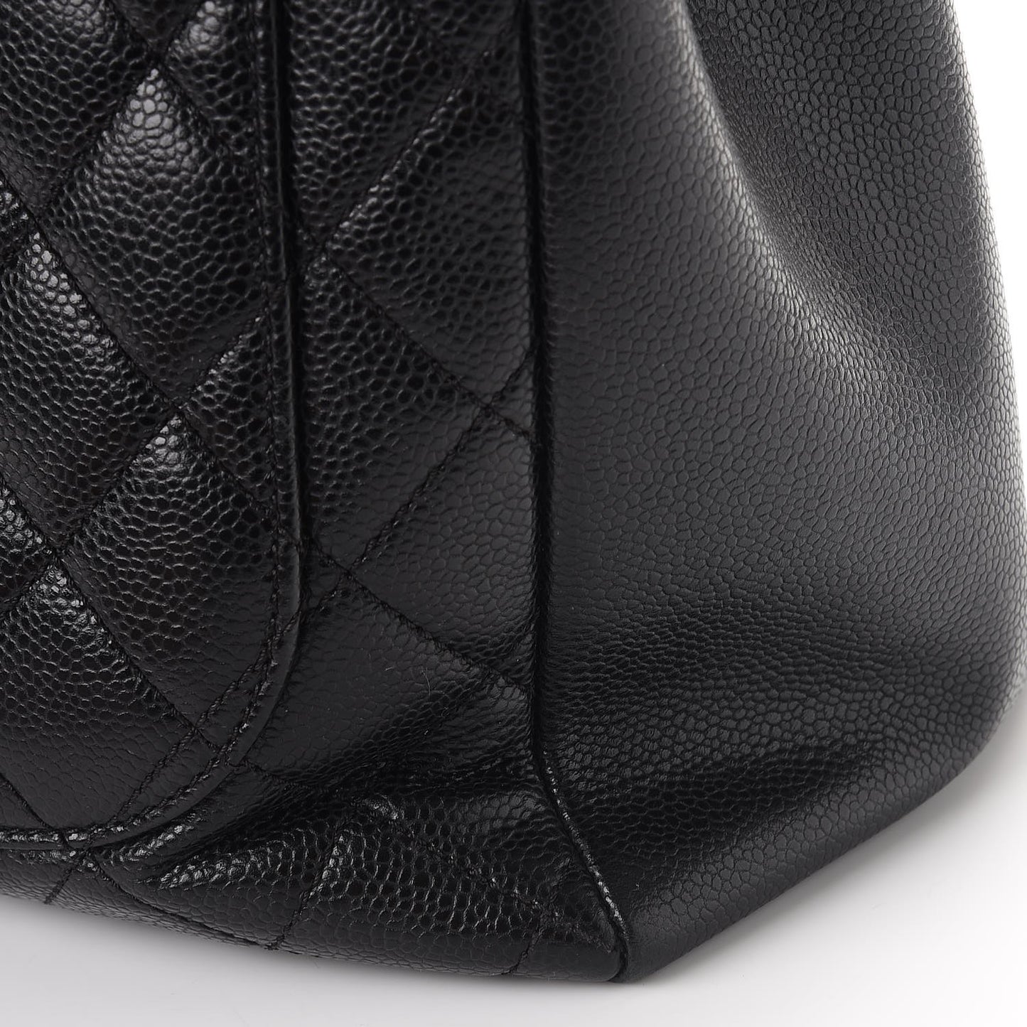 Caviar Quilted Grand Shopping Tote GST Black