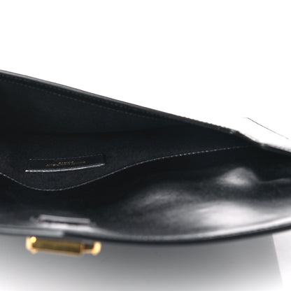 Saint Laurent Smooth Shiny Calfskin Monogram Uptown Pouch Black 6 of 16