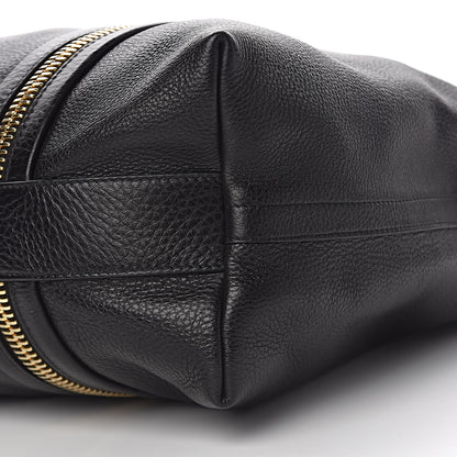Tom Ford Pebbled Calfskin Medium Amber Zip Tote Black 8 of 9